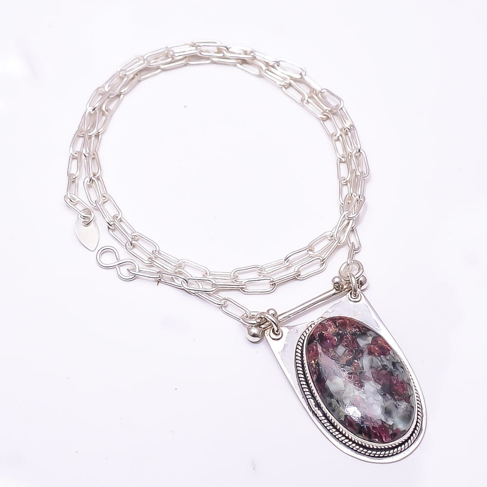EUDIALYTE - RUSSIA 925 STERLING SILVER CHAIN PENDANT 19-23" - CP_9262_369_2