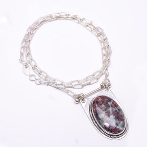 EUDIALYTE - RUSSIA 925 STERLING SILVER CHAIN PENDANT 19-23" - CP_9262_369_2