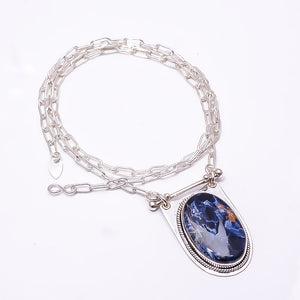 PIETERSITE - NAMIBEA 925 STERLING SILVER CHAIN PENDANT 19-23" - CP_9262_369_64
