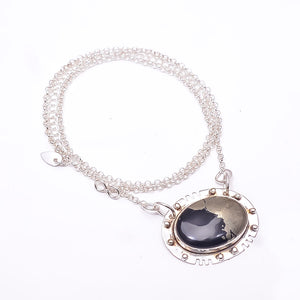 HEALER'S GOLD APACHE GOLD  925 STERLING SILVER CHAIN PENDANT 19-23" - CP_9353_368_42