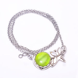 GASPEITE - AUSTRALIA FLOWER DESIGNER 925 STERLING SILVER CHAIN PANDENT 17-17.99" - CP_9440_212_13