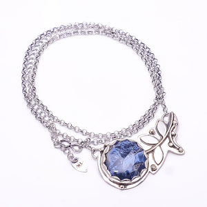 PIETERSITE - NAMIBEA FLOWER DESIGNER 925 STERLING SILVER CHAIN PANDENT 17-17.99" - CP_9440_212_42