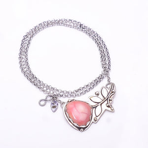 PINK OPAL - PERU FLOWER DESIGNER 925 STERLING SILVER CHAIN PANDENT 17-17.99" - CP_9440_212_45