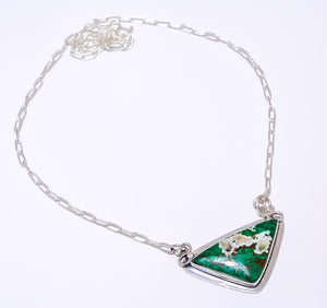 CUPRITE CHRYSOCOLLA - AFRICA 925 STERLING SILVER BALI NECKLACE ADJUSTABLE 16-24" - CP_9248_84_20