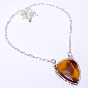 MOOKAITE - AUSTRALIA  925 STERLING SILVER BALI NECKLACE ADJUSTABLE 16-24" - CP_9248_84_6