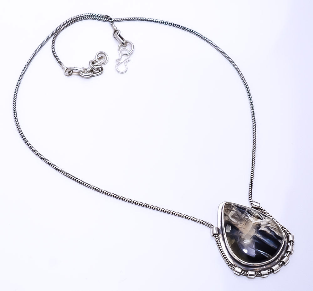 PIETERSITE - ARIZONA 925 STERLING SILVER CHAIN PENDANT 19-23" - CP_9269_108_36