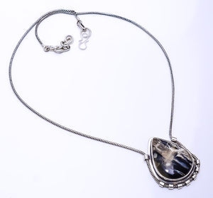 PIETERSITE - ARIZONA 925 STERLING SILVER CHAIN PENDANT 19-23" - CP_9269_108_36