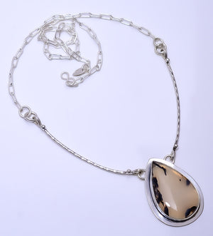 MONTANA AGATE 925 STERLING SILVER BALI NECKLACE ADJUSTABLE 16-24" - CP_9271_109_31