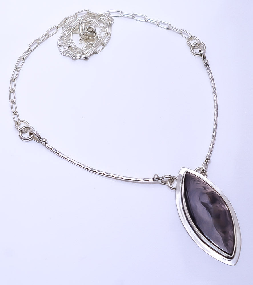 HYPERSTHENE - CANADA 925 STERLING SILVER BALI NECKLACE ADJUSTABLE 16-24" - CP_9271_109_3