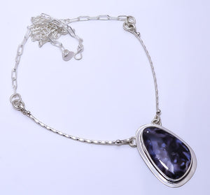 GABRONITE - MADAGASCAR 925 STERLING SILVER BALI NECKLACE ADJUSTABLE 16-24" - CP_9271_109_43