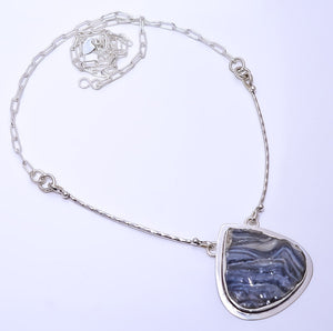 DESERT ROSE DRUZY 925 STERLING SILVER BALI NECKLACE ADJUSTABLE 16-24" - CP_9271_109_9